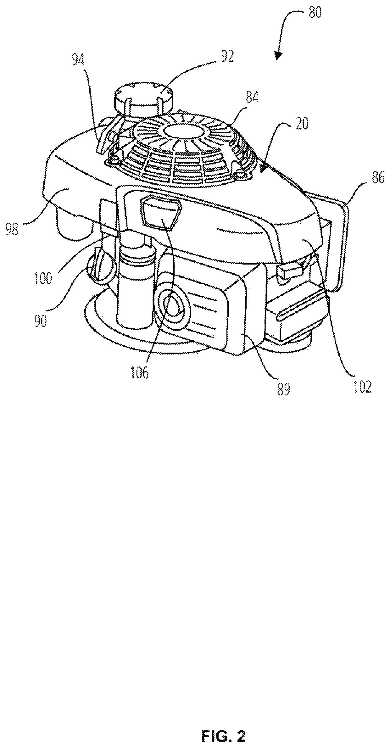 Internal combustion engine with integrated connectivity device