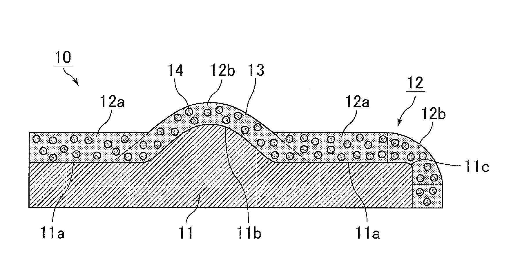 Structure and paint for forming surface coat layer