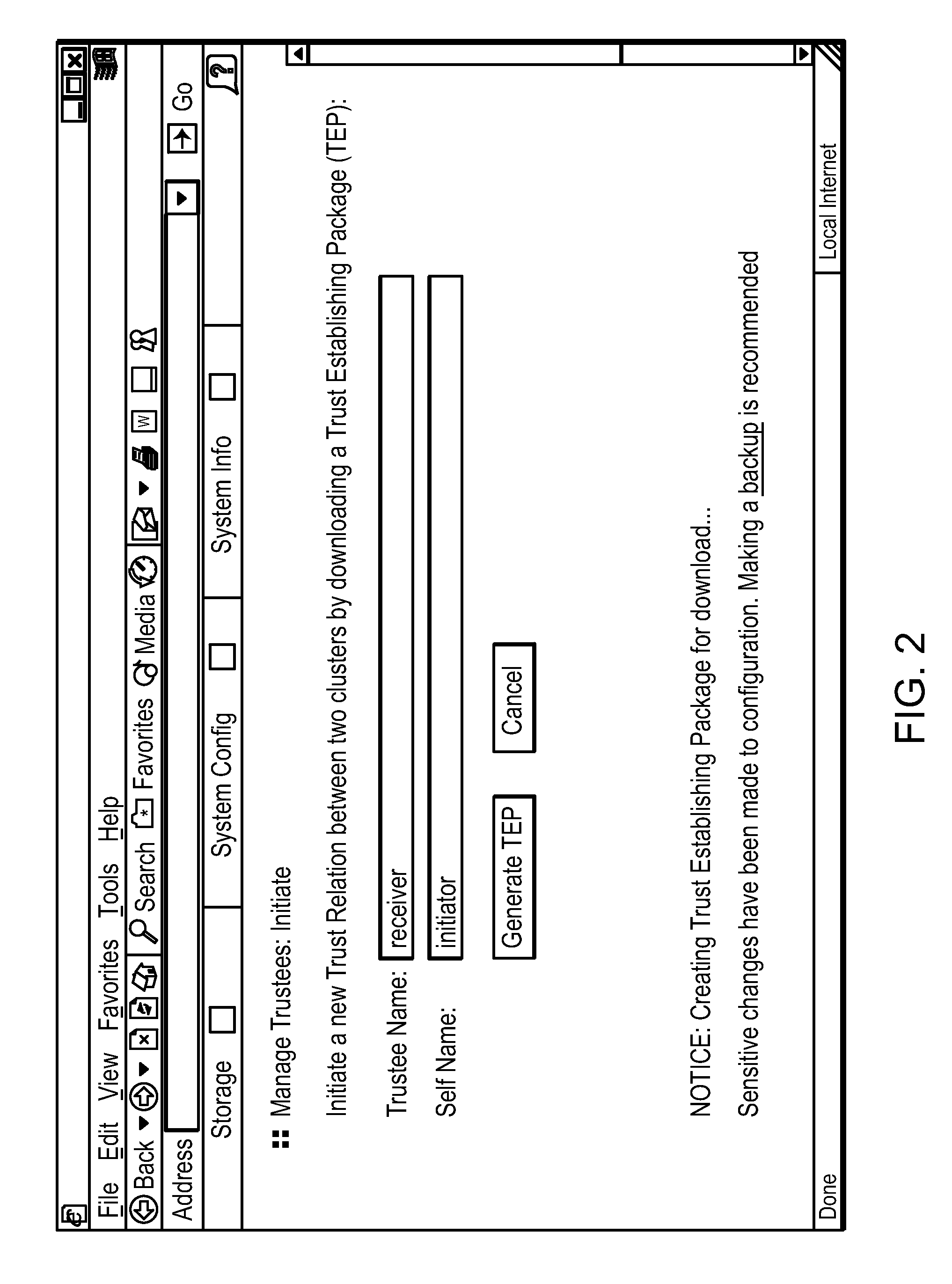 Method and apparatus for offline cryptographic key establishment