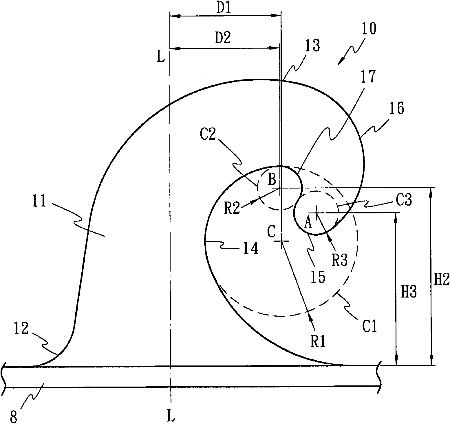 Jet hook structure of velcro tape and velcro tape containing same