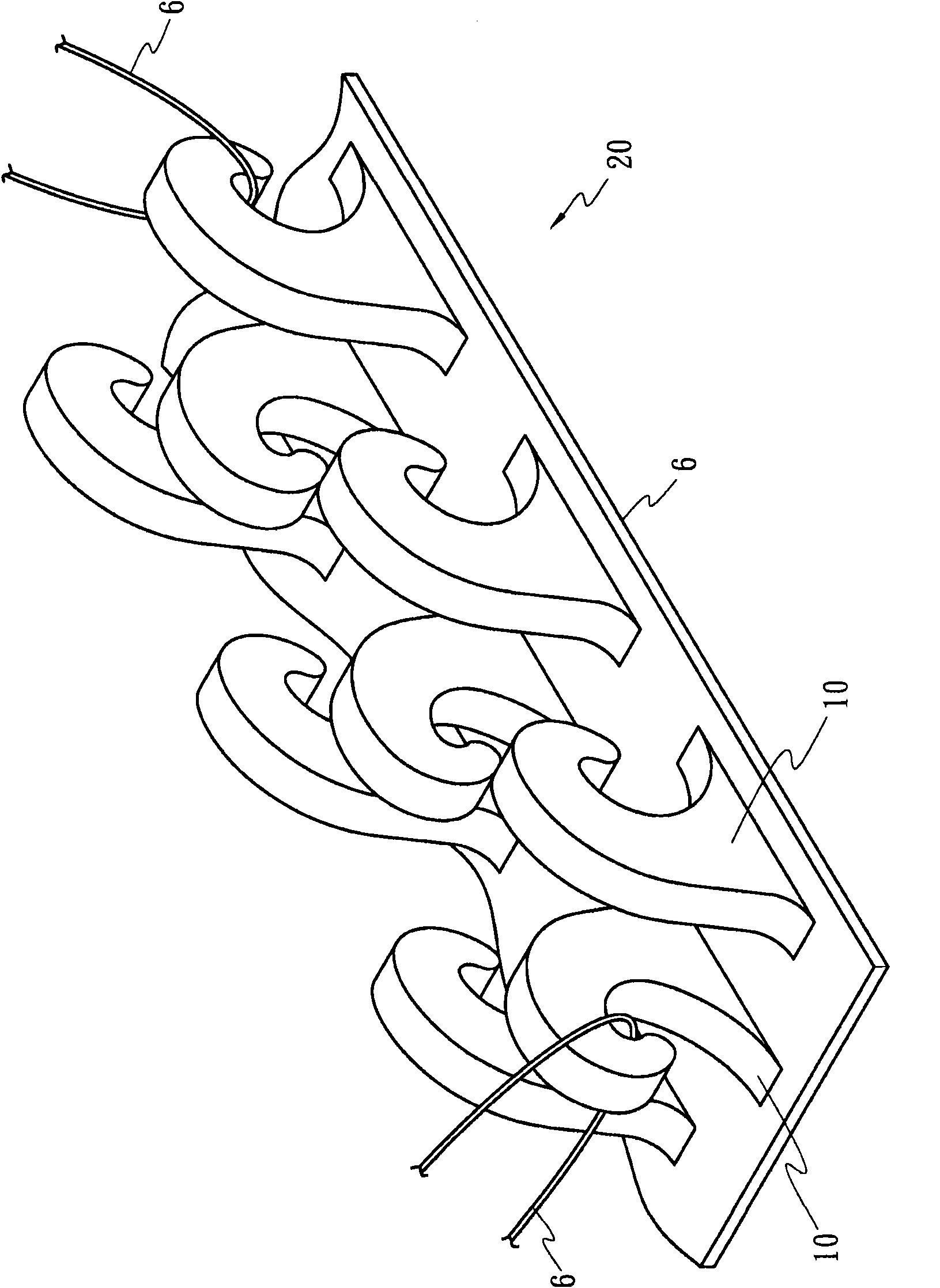 Jet hook structure of velcro tape and velcro tape containing same