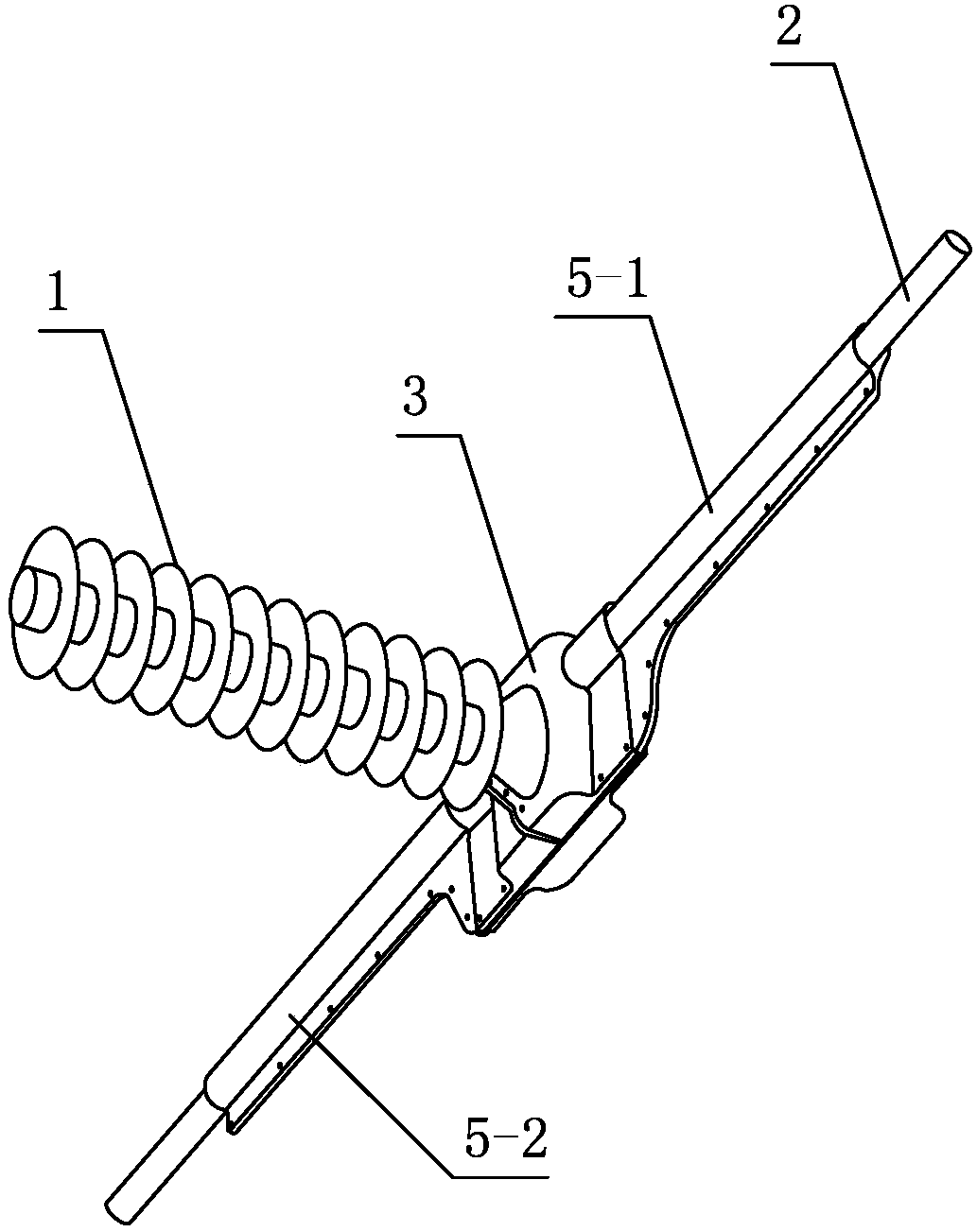 Single-arm type bird repellent shielding cover applied to high-voltage overhead line pole