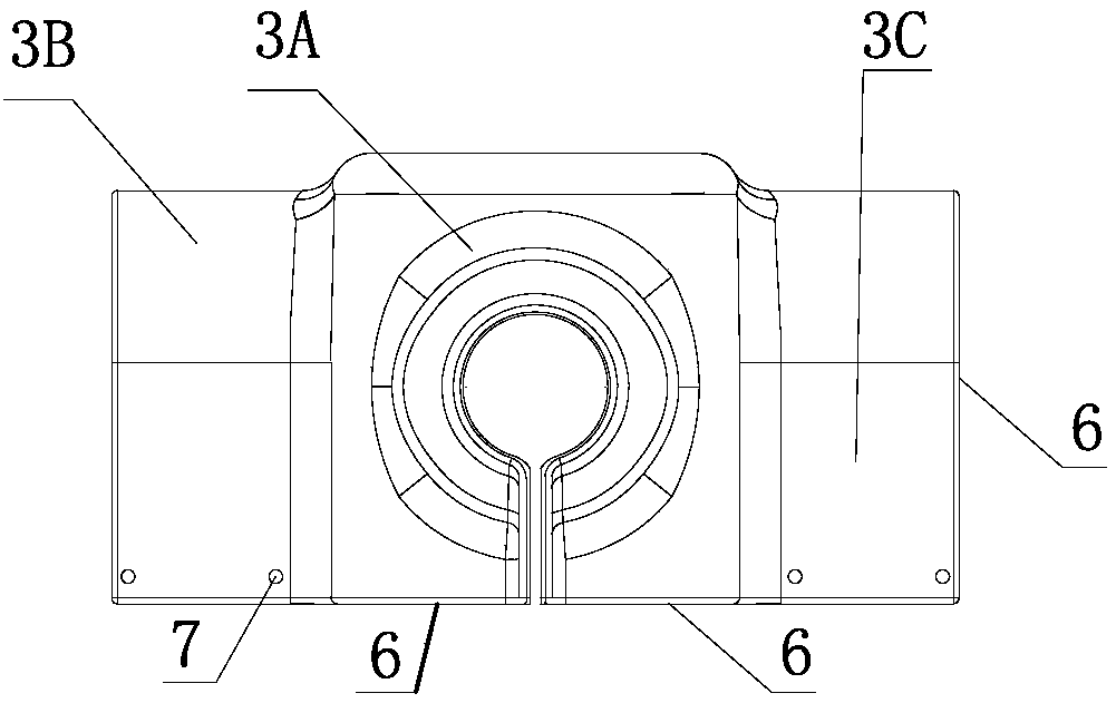 Single-arm type bird repellent shielding cover applied to high-voltage overhead line pole