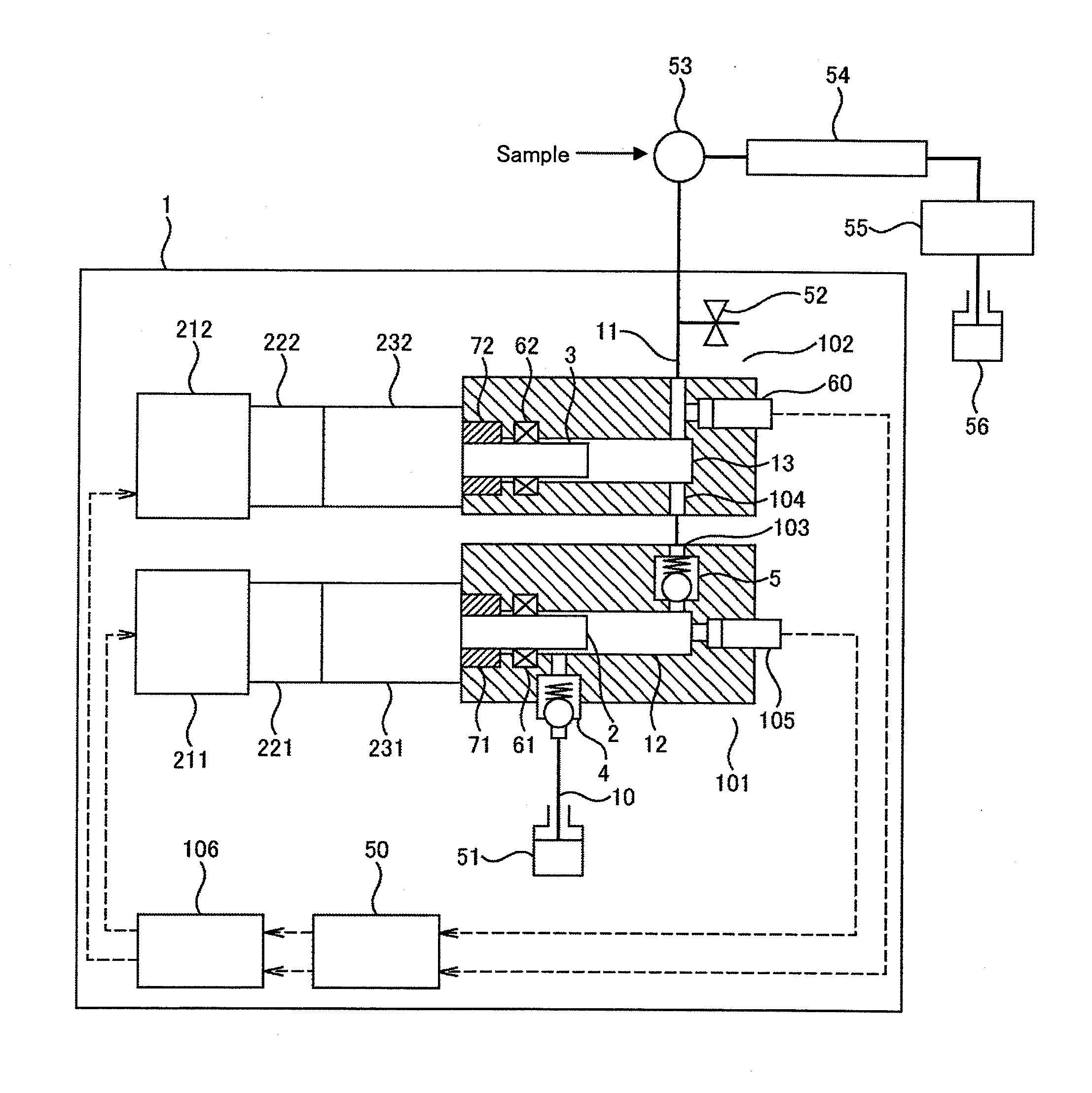 Pump for liquid chromatograph, and liquid chromatograph