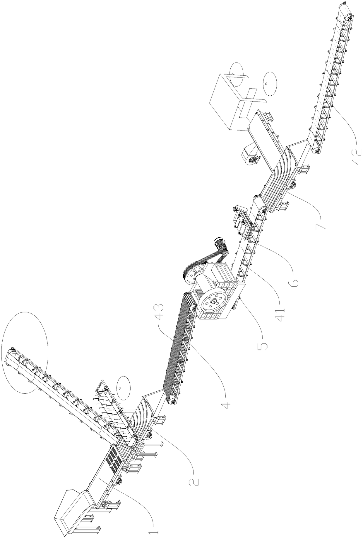 Dry-type sorting system for construction waste