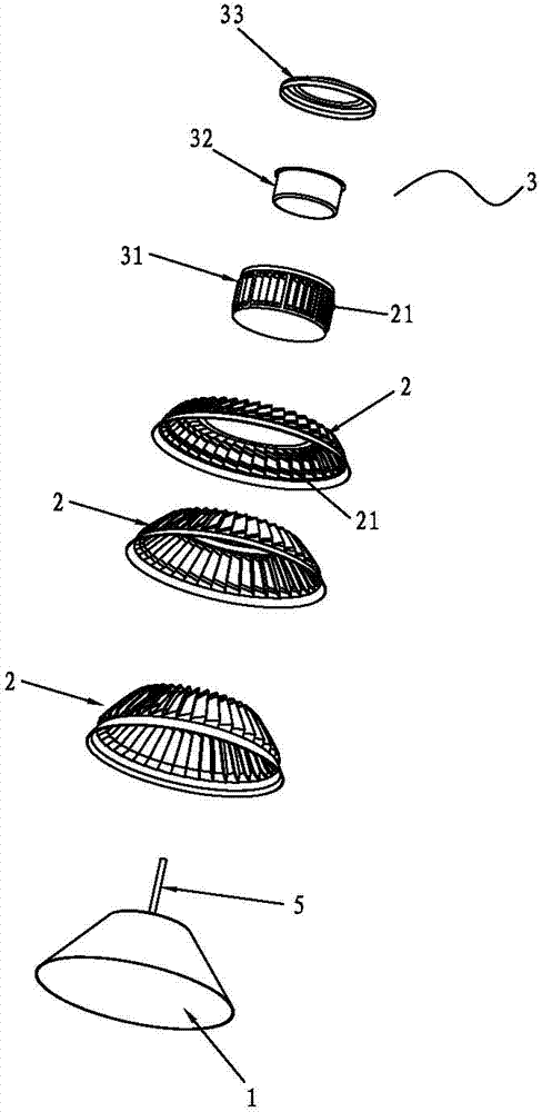 LED (Light Emitting Diode) lamp with multiple heat dissipation structures