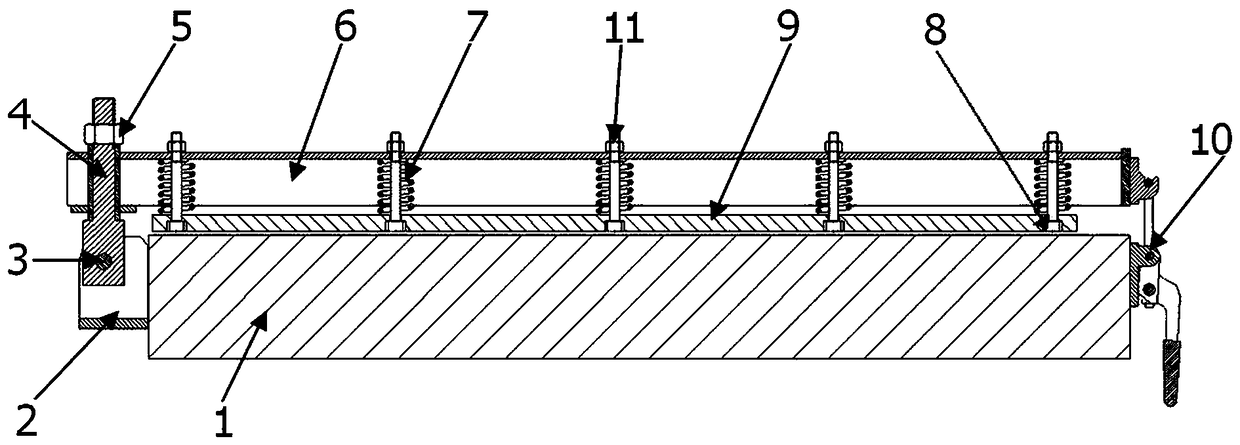 Spring distribution pre-tightening quick pressing mechanism and combined quick pressing mechanism