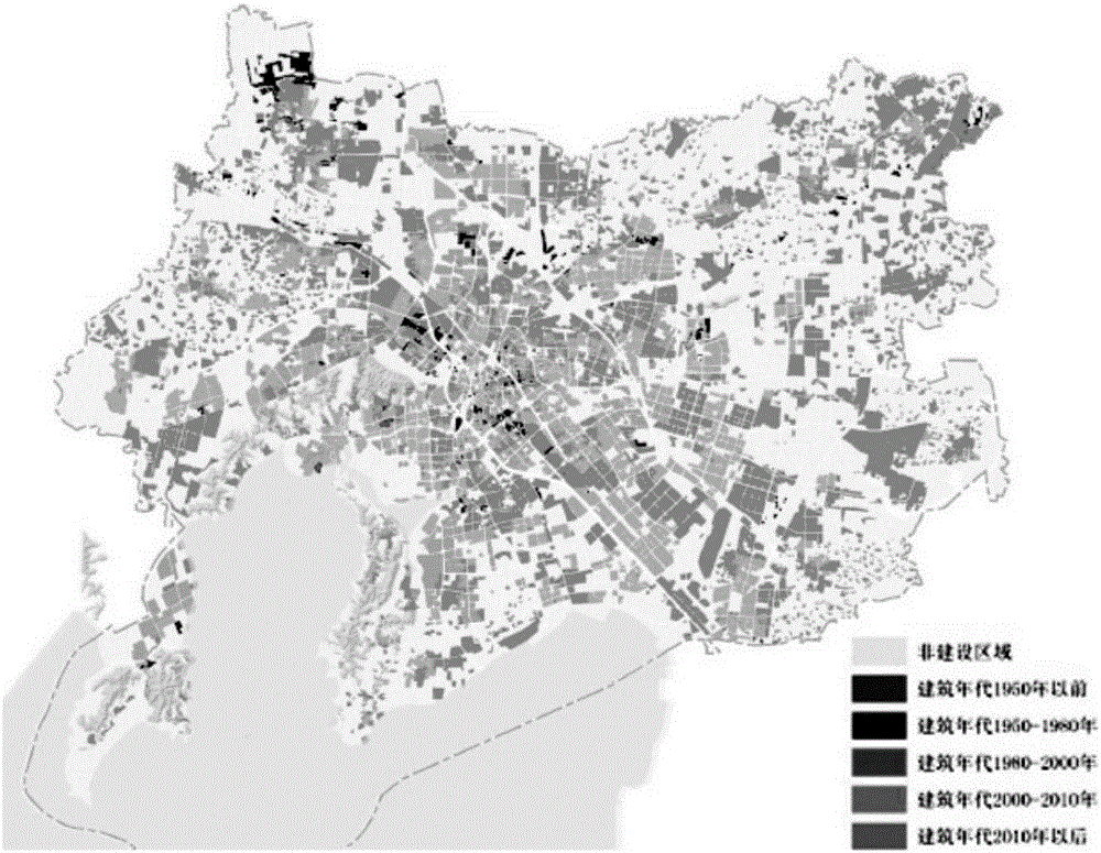 A city space growth ring map making and analyzing method