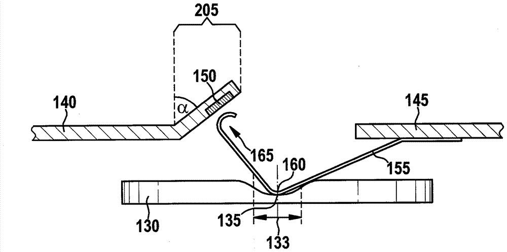 Drive with position-dependent switching device for signal evaluation of falling signals