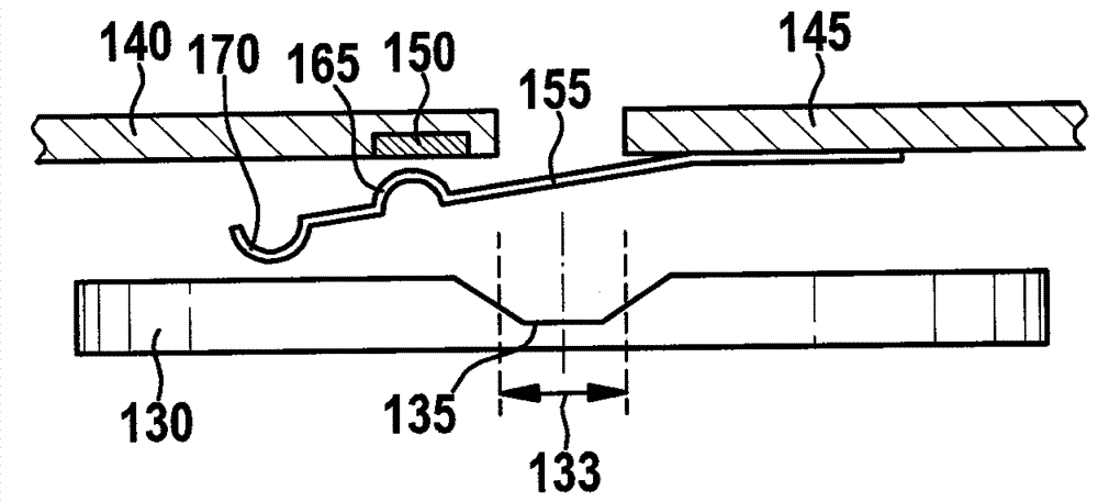 Drive with position-dependent switching device for signal evaluation of falling signals