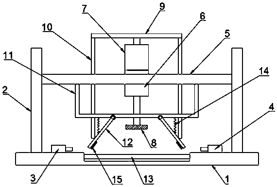 Press-fitting support of LED display screen built-in lamp tube press-mounting equipment