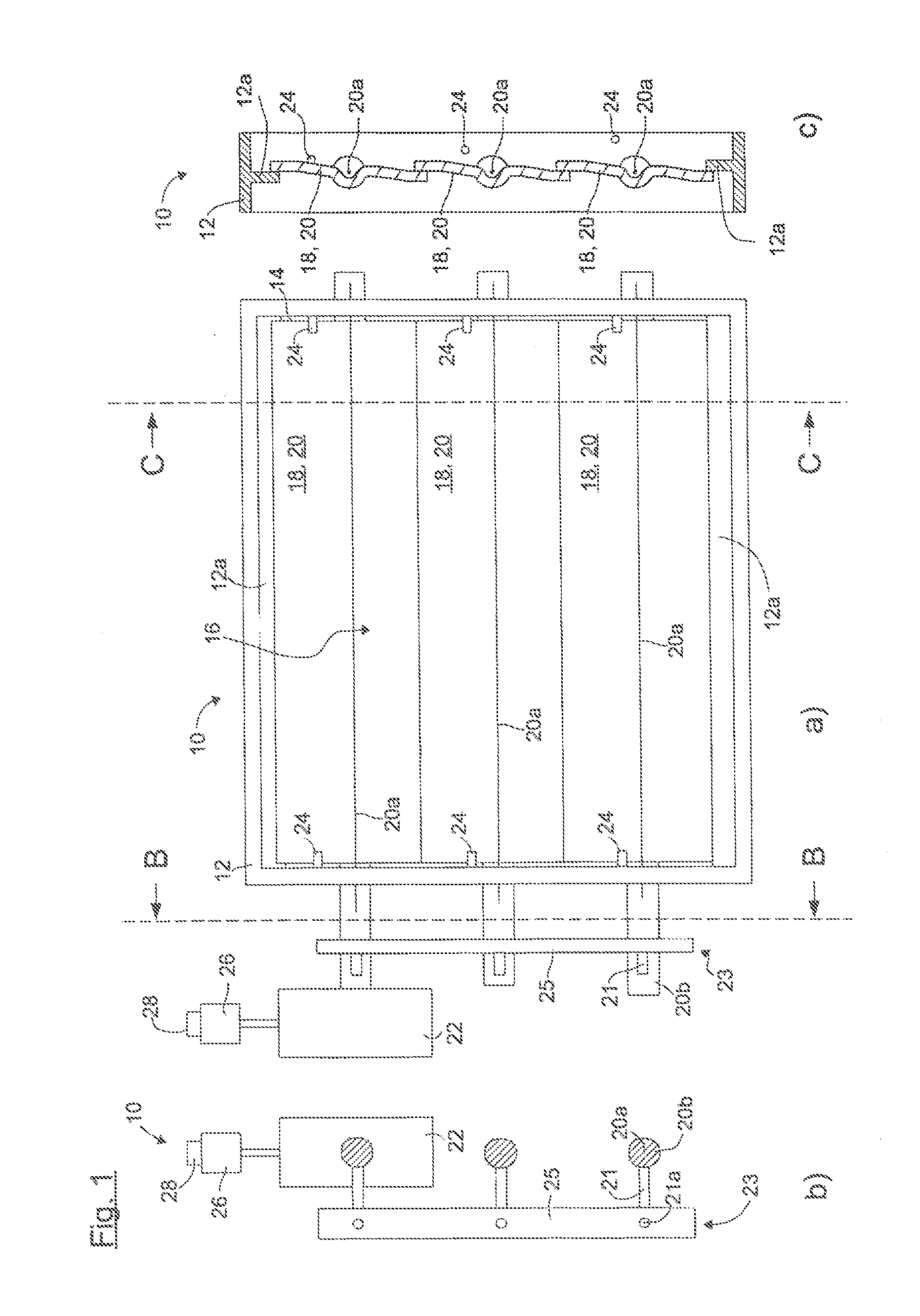 Air control system with an integrated diagnostic device for a motor vehicle