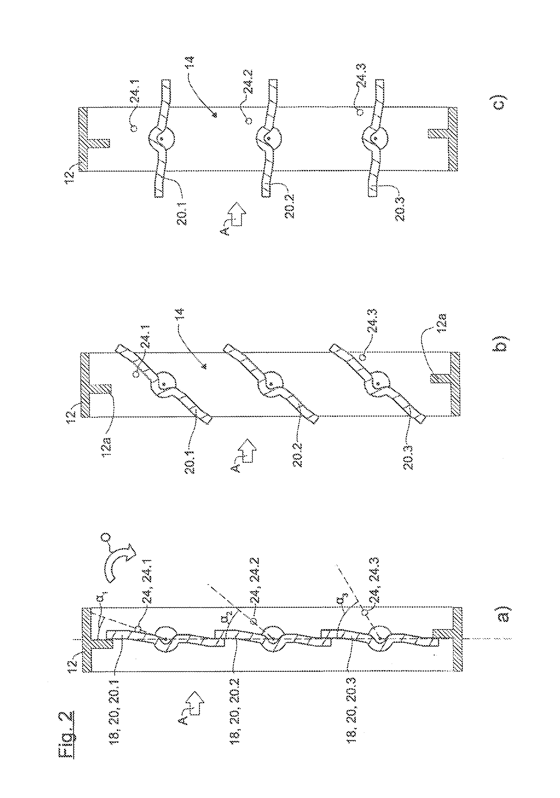 Air control system with an integrated diagnostic device for a motor vehicle