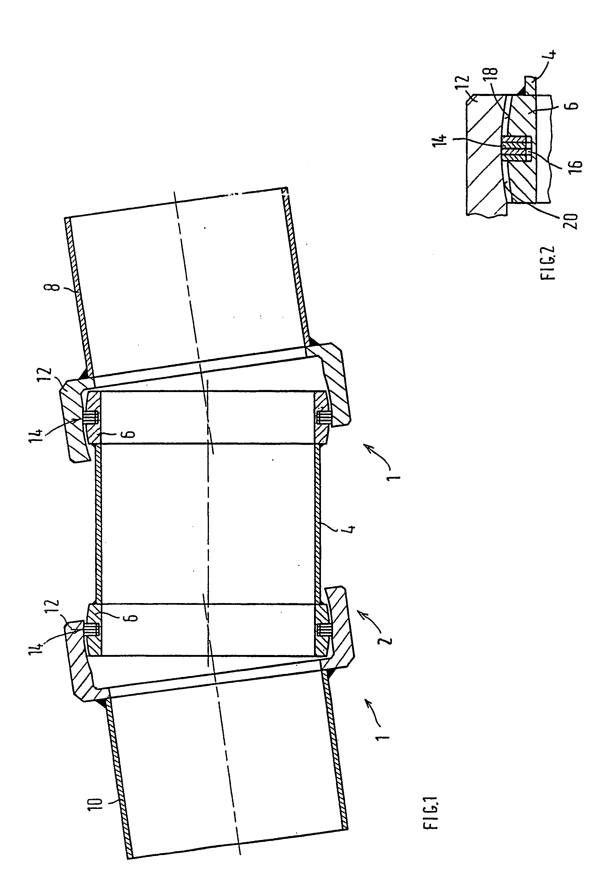 Axial and Radial Play and Angle Compensation of a Tolerating Pipe Connection