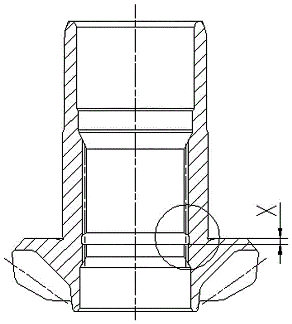 Tool for detecting linear distance between inner hole annular groove and outer end face of gear