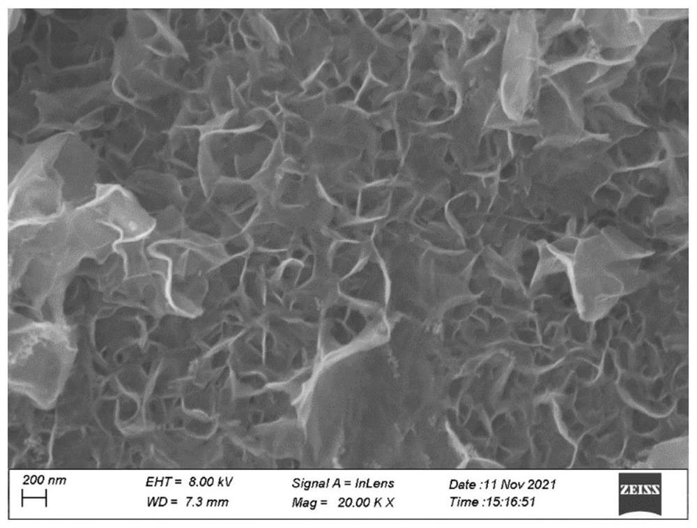 Heterojunction nano array electrode material and preparation method and application thereof