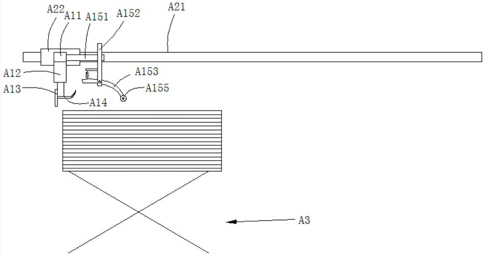 Long side sawing device of a sawing machine