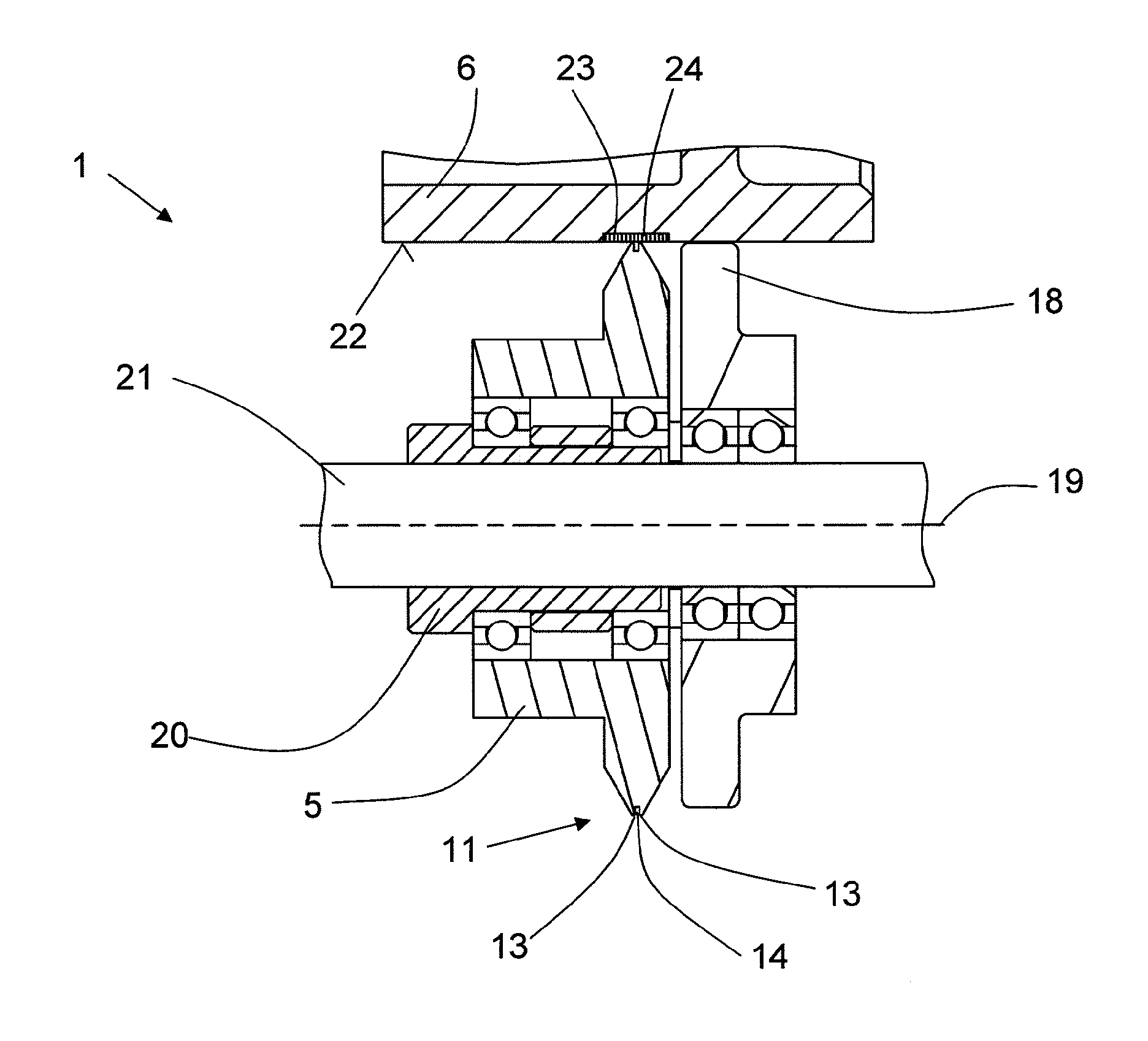 Device for forming a groove