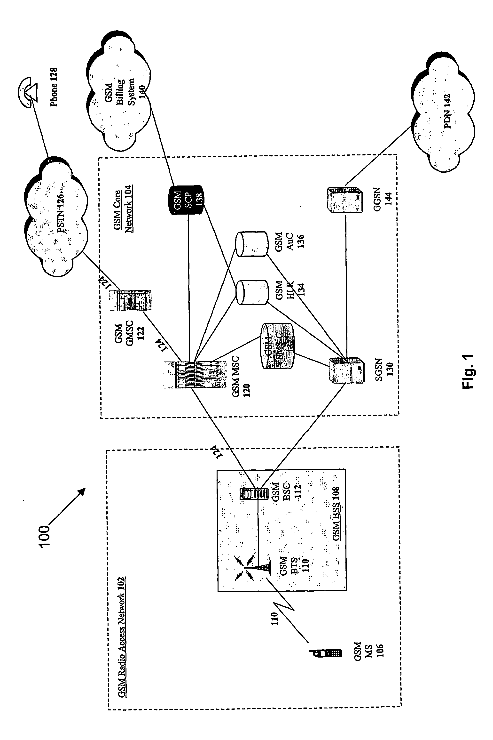 Method and system for providing authentication of a mobile terminal in a hybrid network for data and voice services