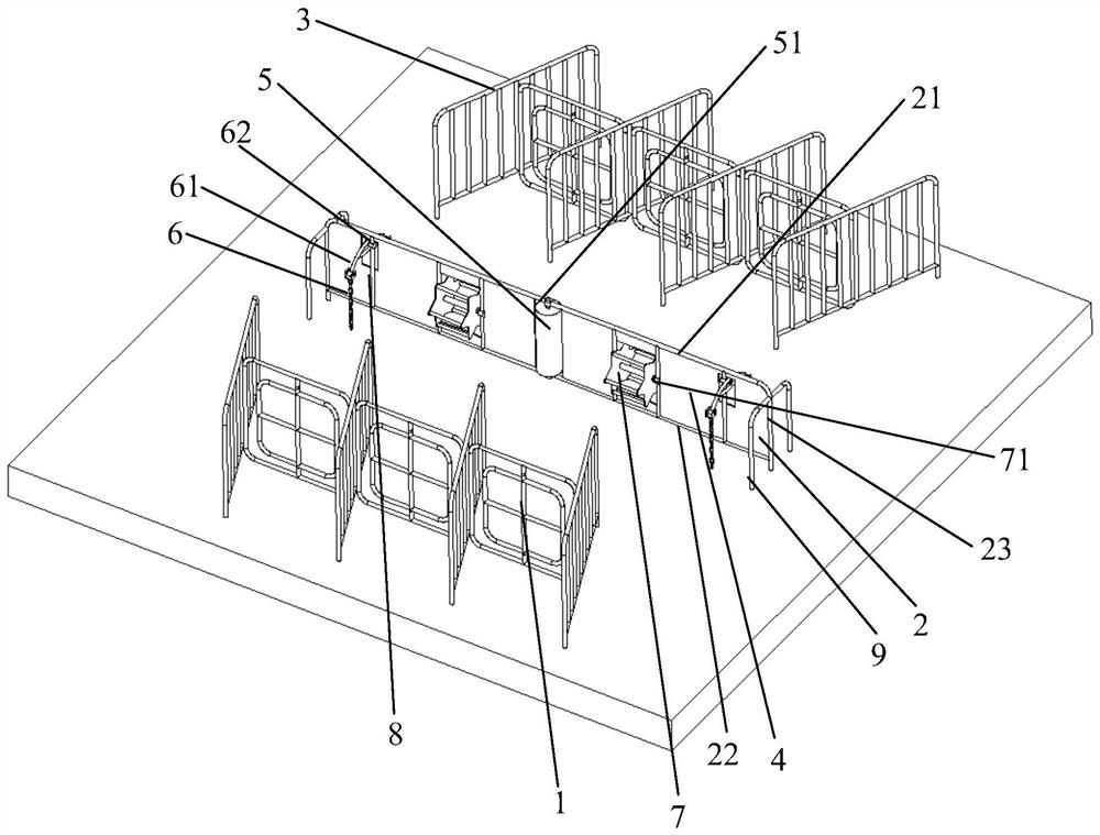 A device to prevent pigs from fighting