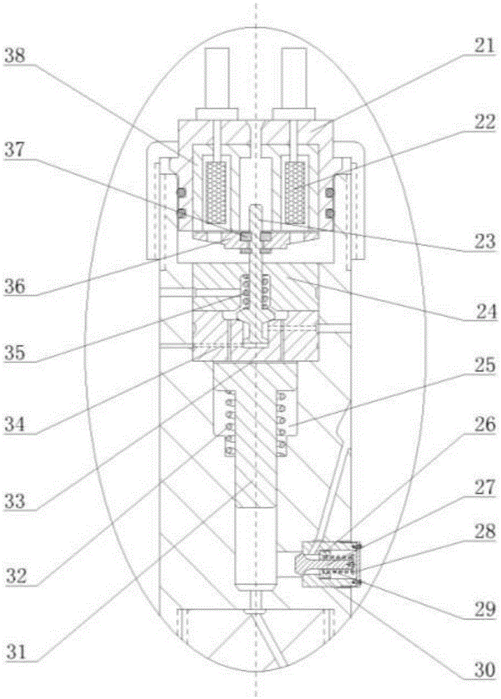 Pressurization no-leakage piezoelectric control type gas injection device