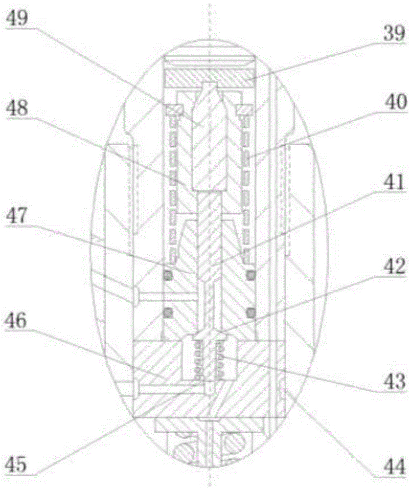 Pressurization no-leakage piezoelectric control type gas injection device