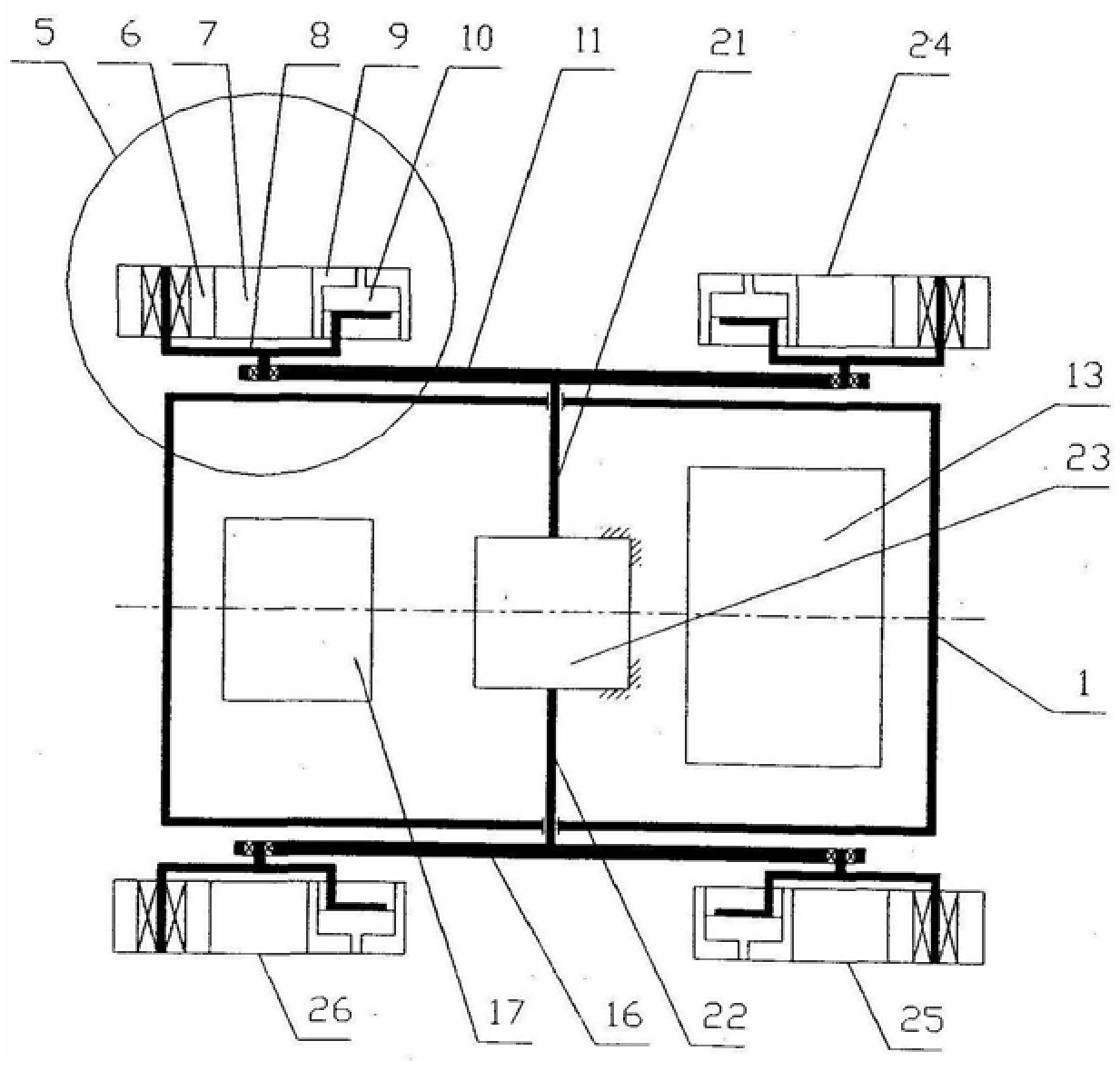 A rocker crawler mobile device