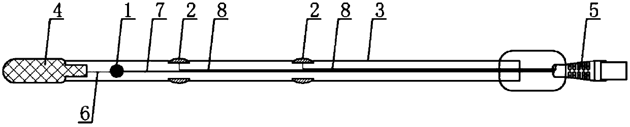 Impedance-pH electrode catheter and processing method thereof