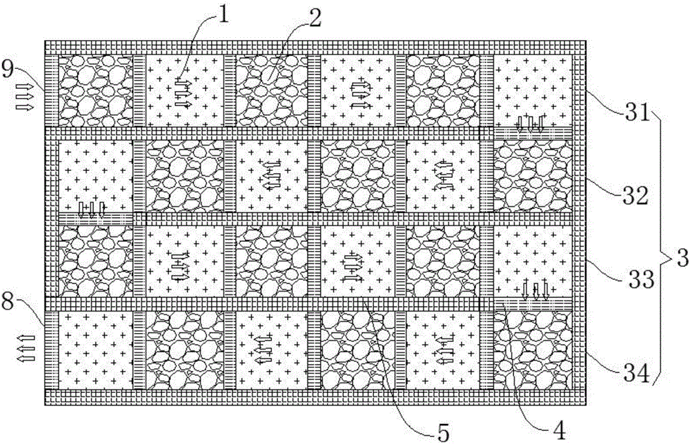 Rainwater garden with rainwater filtering, purifying and storing functions and filtering method thereof