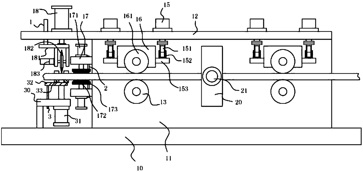 Reinforced cable cutting mechanism with guide wheels