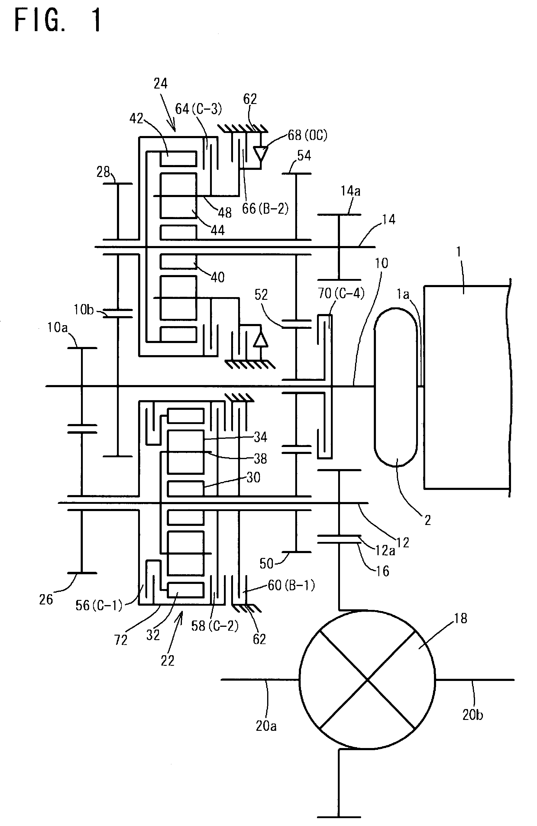 Multi-speed automatic transmission adapted for motor vehicle