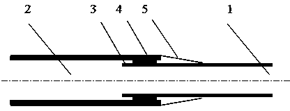 High-strength composite stainless steel flagpole and welding method thereof