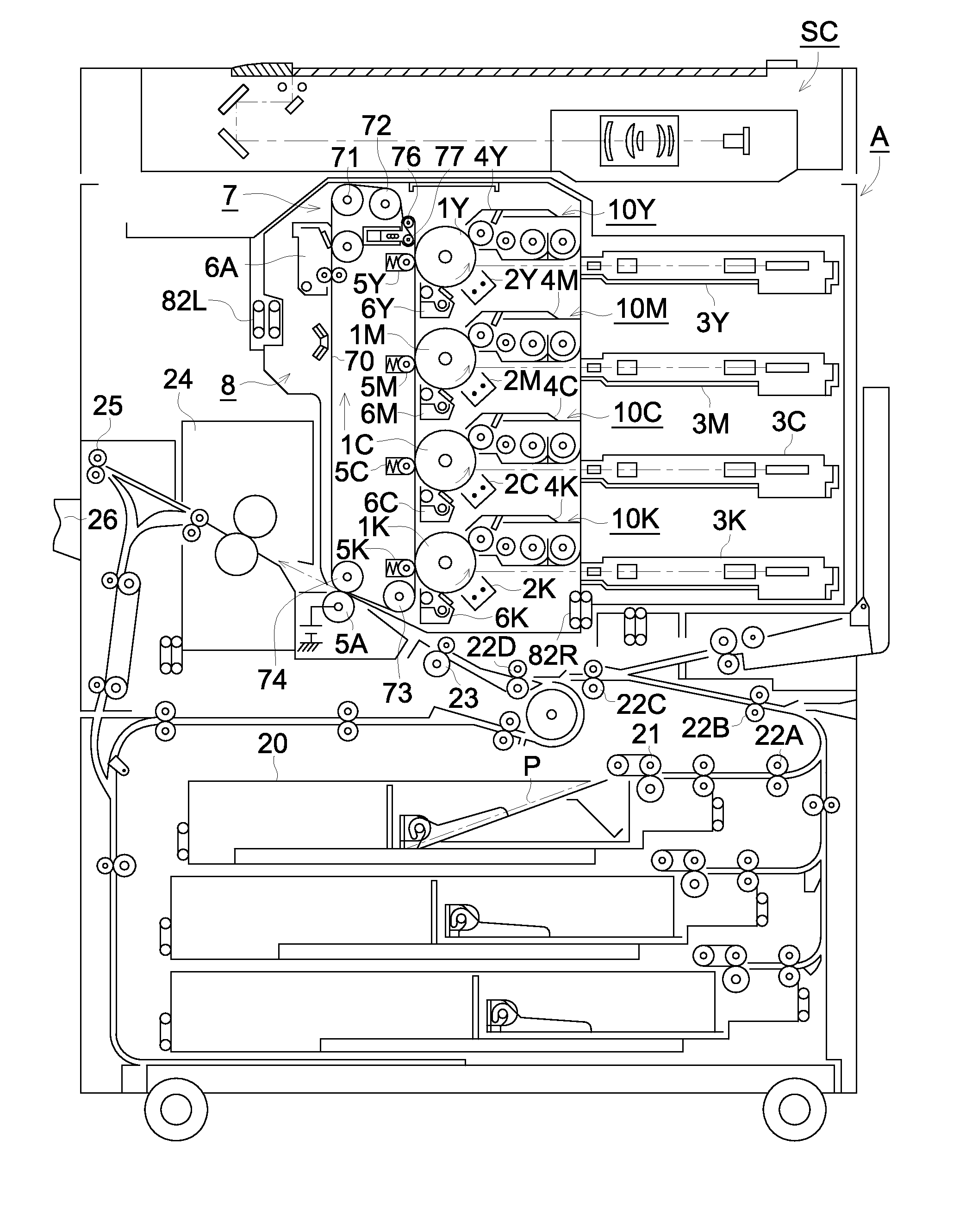 Toner for developing electrostatic image, full color toner kit, and image formation method