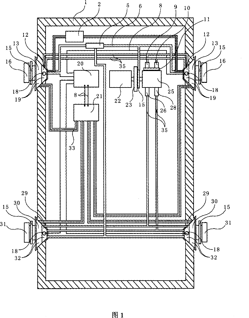 Independent intelligent control type automobile frame