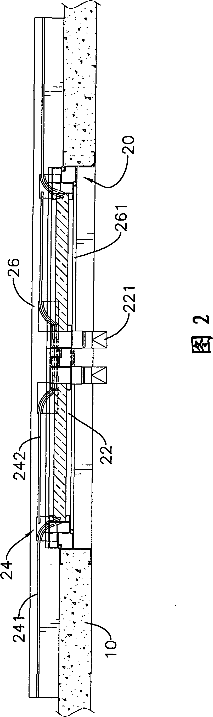 Concealable sliding type plane window