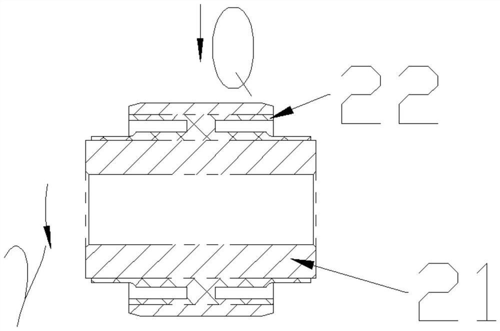 Detection device for detecting durability of vehicle shock absorber sleeve assembly