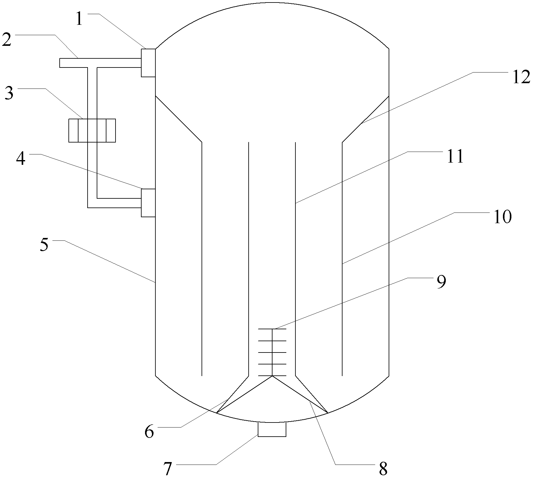 Continuous crystallizing tank and continuous evaporative crystallization process