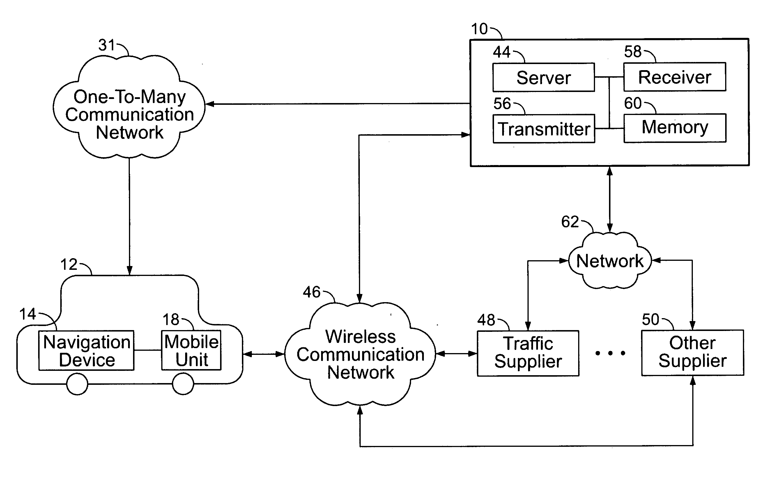 Data broadcast method for traffic information