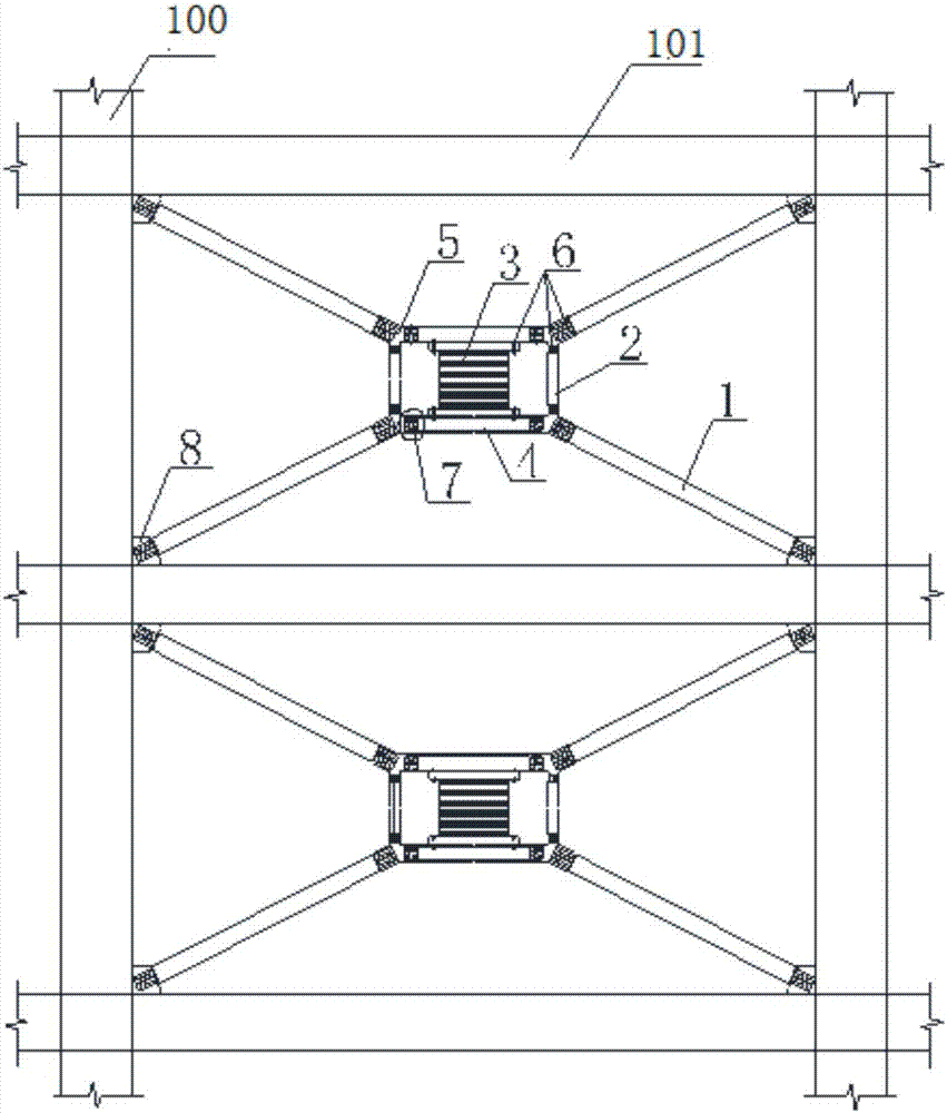 Transformer substation structural rigidity strengthening device