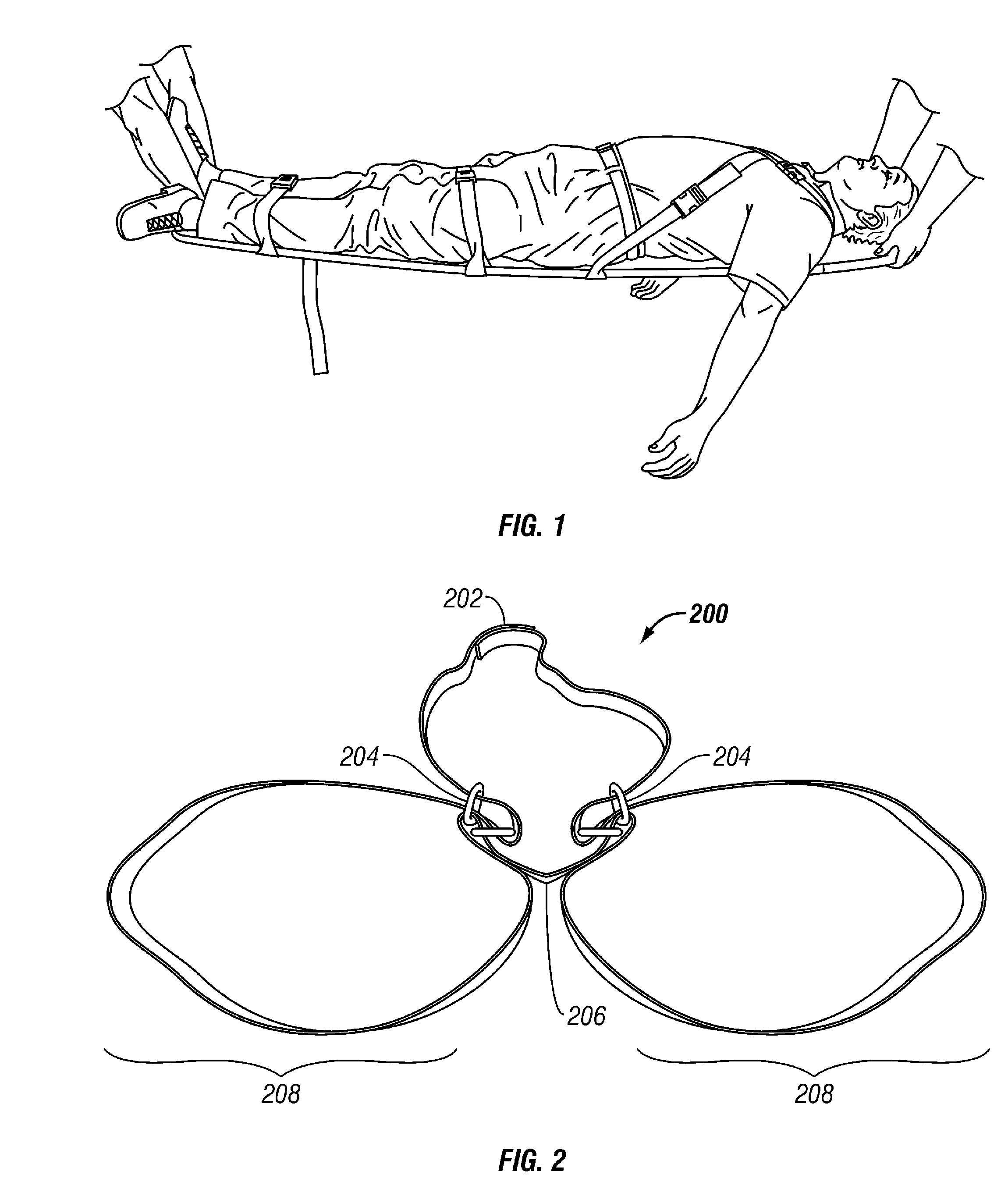 Straps for restraining a patient's arms