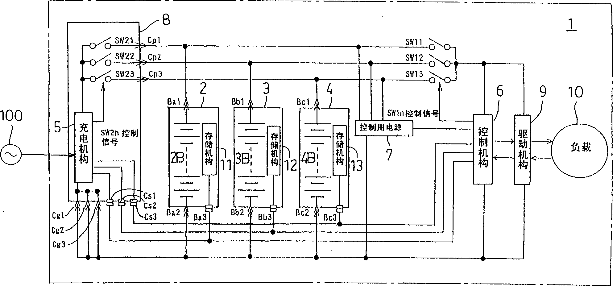 Electric device and apparatus for charging battery unit, and method for charging and discharging