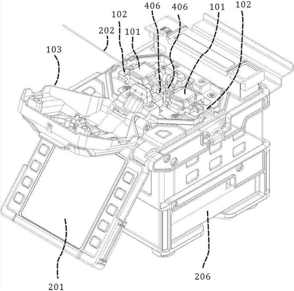 Fiber fusion splicer and fiber tail end surface processing method