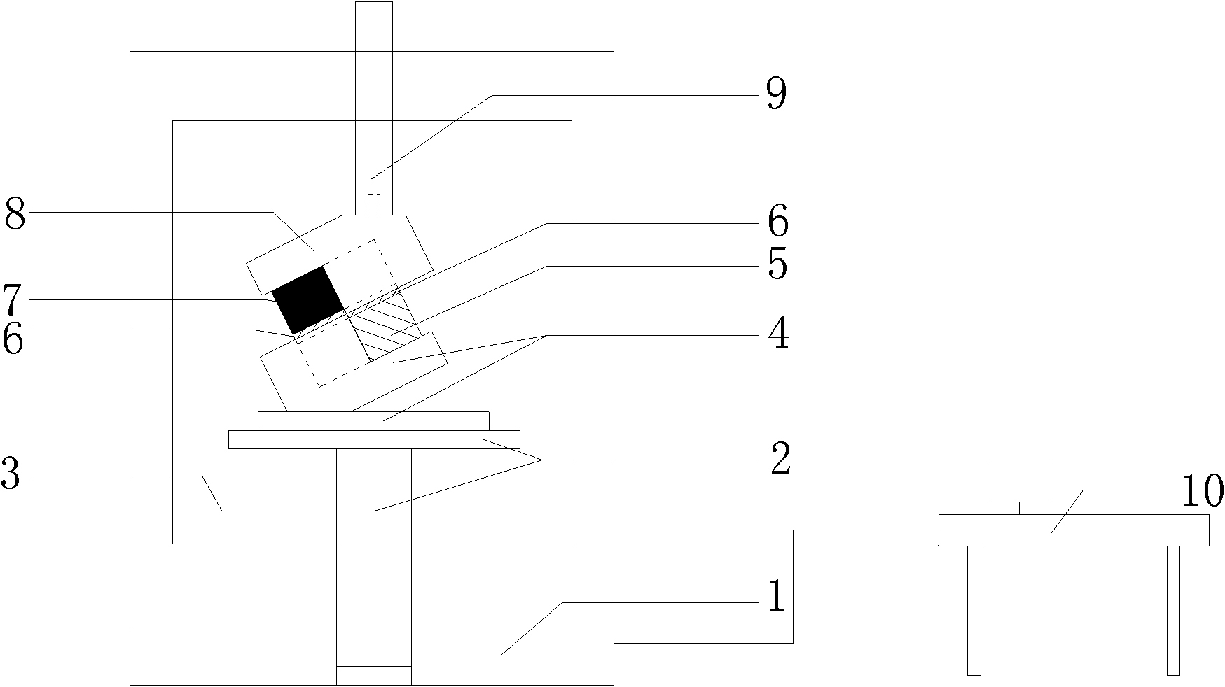 Device for testing composite asphalt pavement interlayer shear fatigue, and method thereof