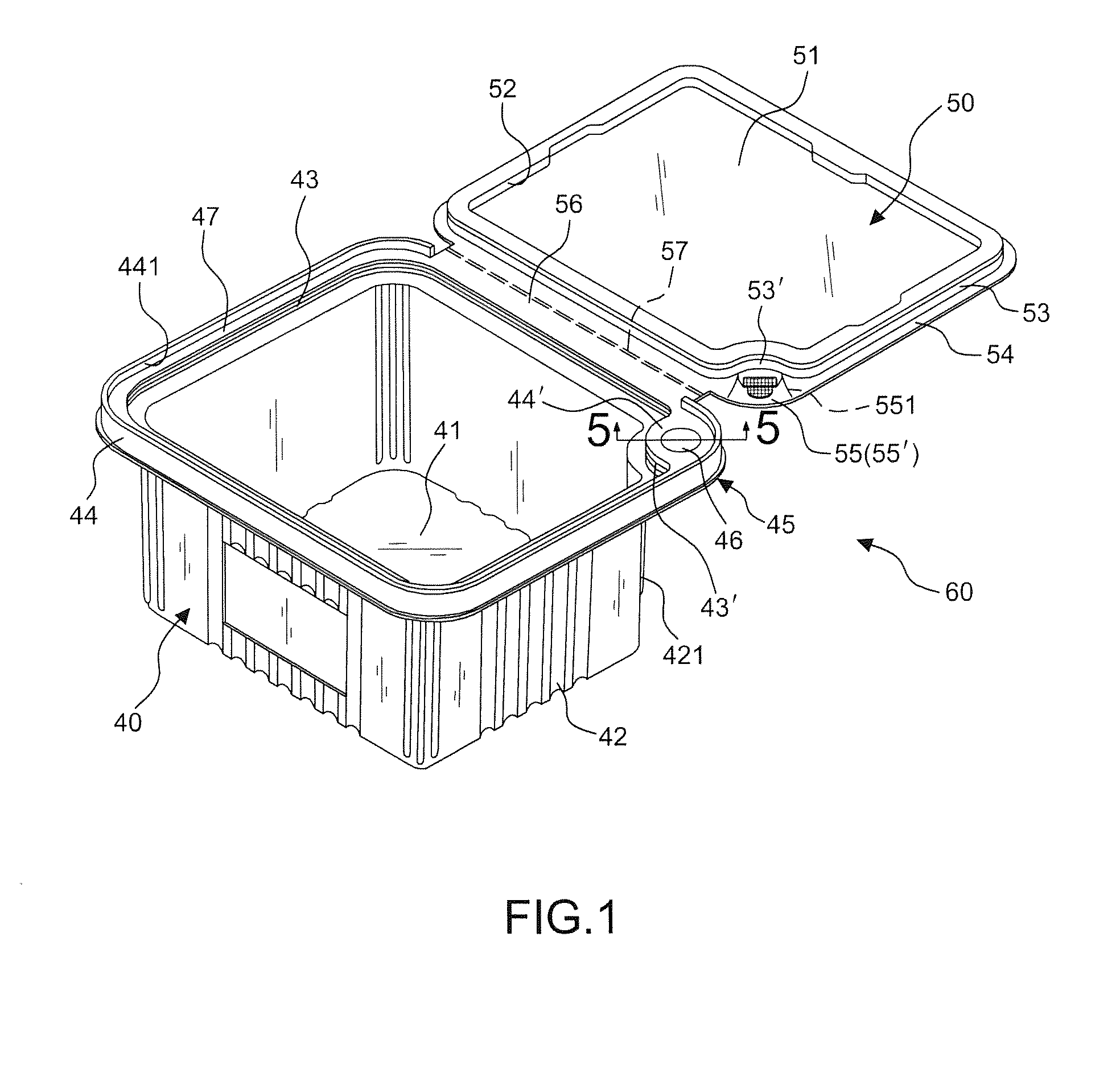 Tamper-proof and easy-open sealing type food container