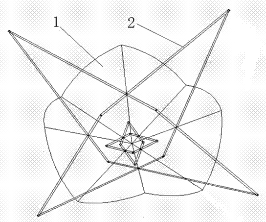 Openable roof of space double-ring shear unit