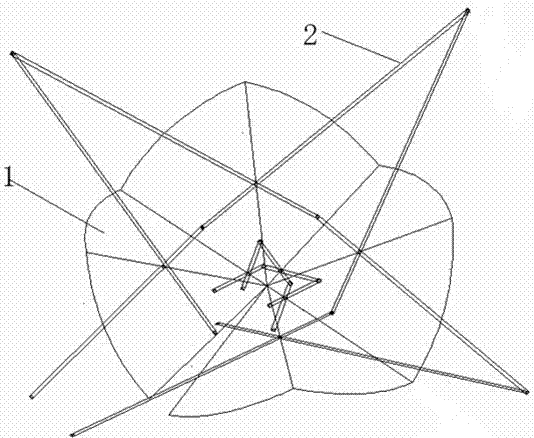 Openable roof of space double-ring shear unit