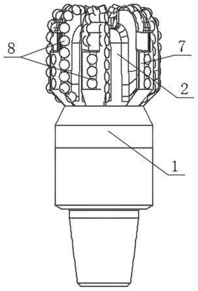 Special drill bit for rotary steering of superhard formation