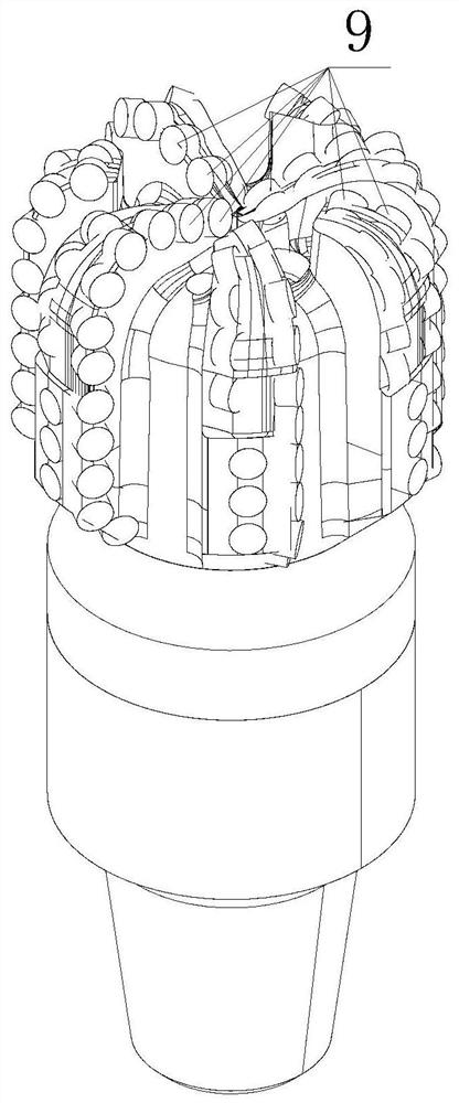 Special drill bit for rotary steering of superhard formation