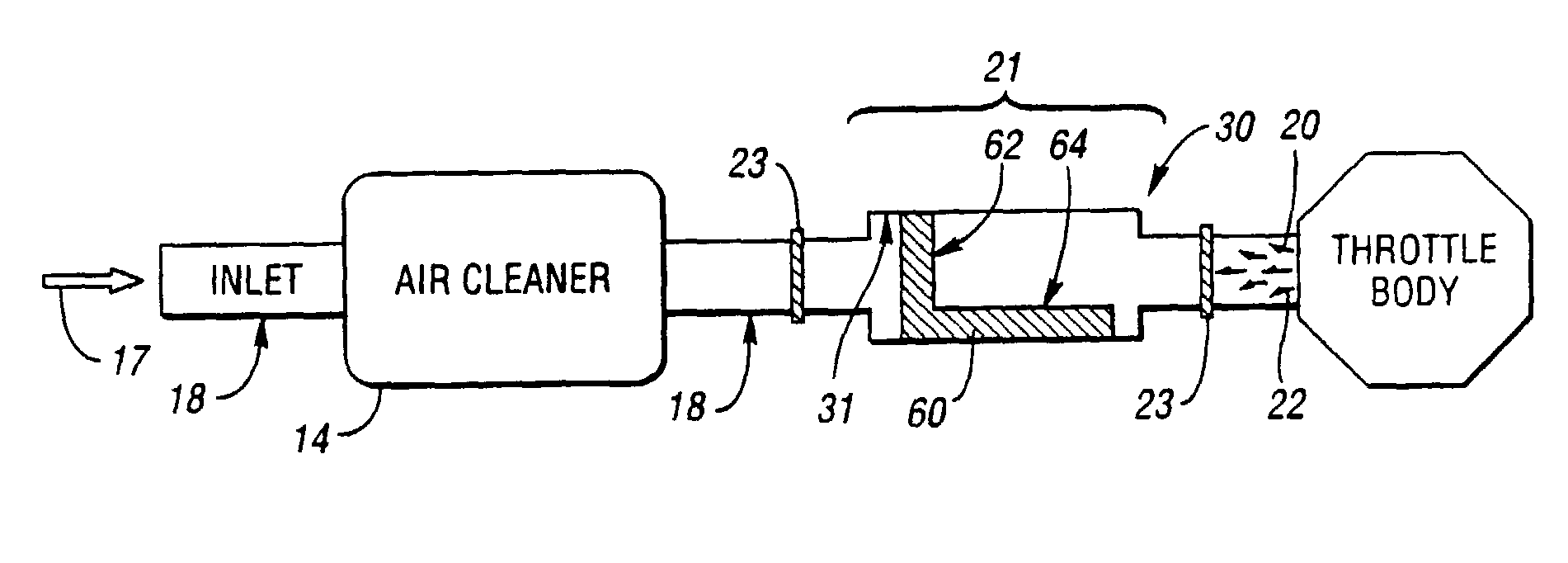 System and method for capturing hydrocarbon emissions diffusing from an air induction system