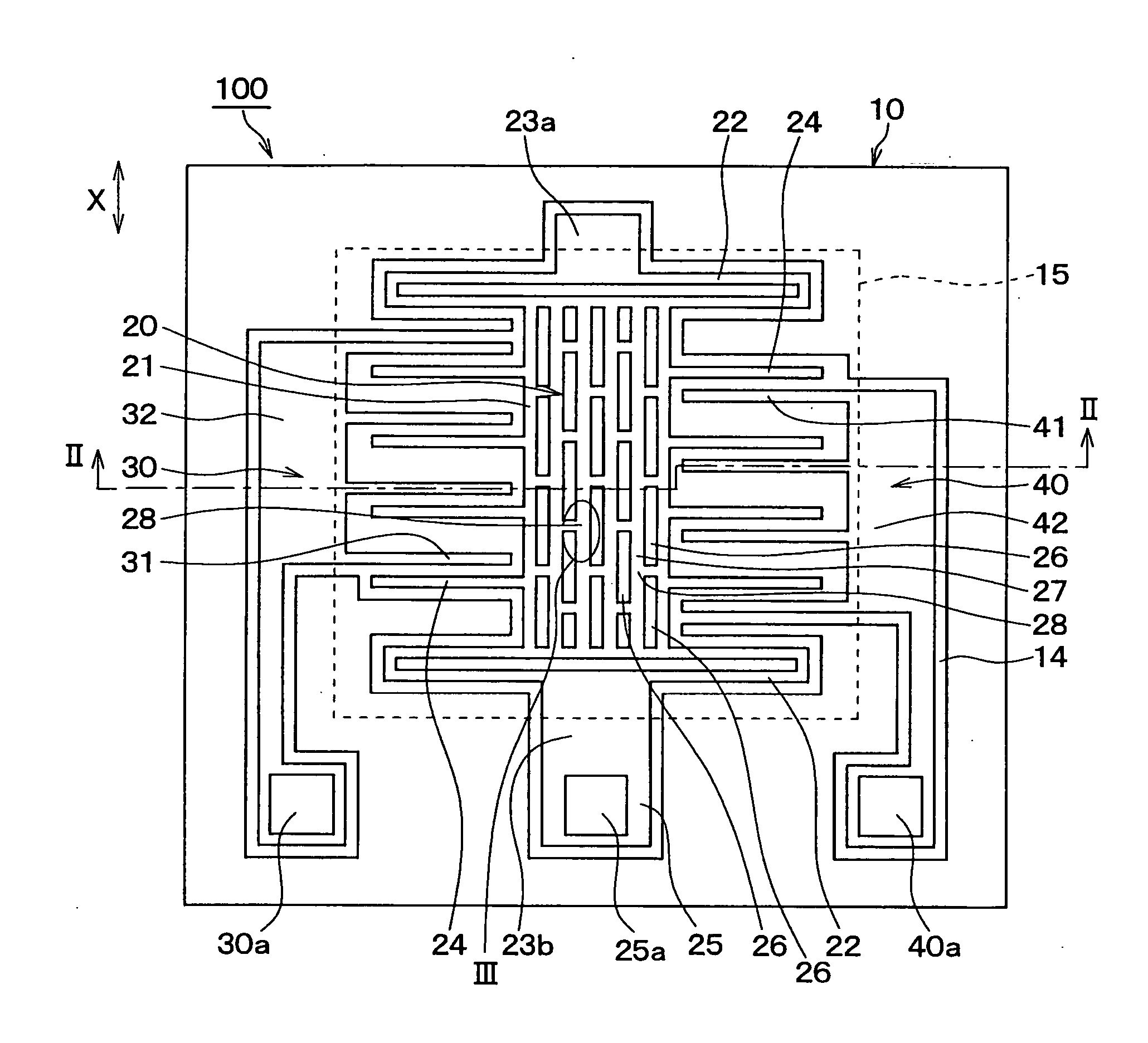 Physical quantity sensor having multiple through holes